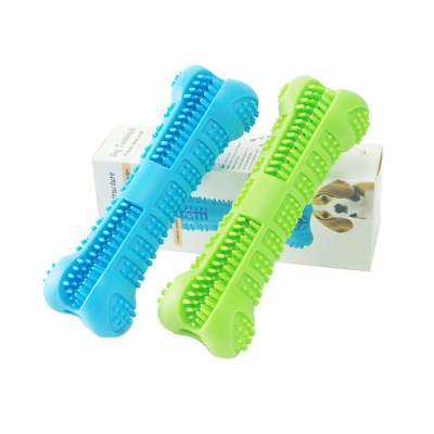 5.7inch food grade pet tooth cleaning tool silicone dog toothbrush